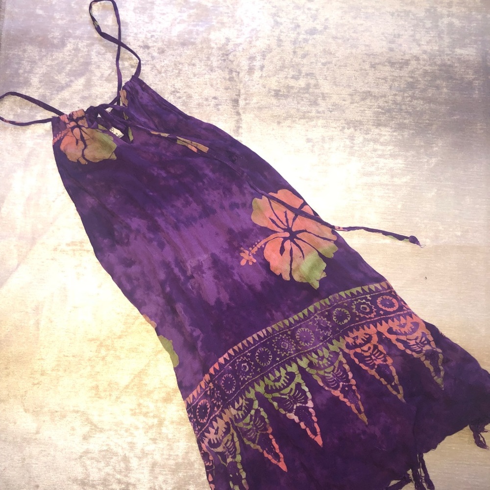 Purple tropical flower URBAN RENEWAL dress